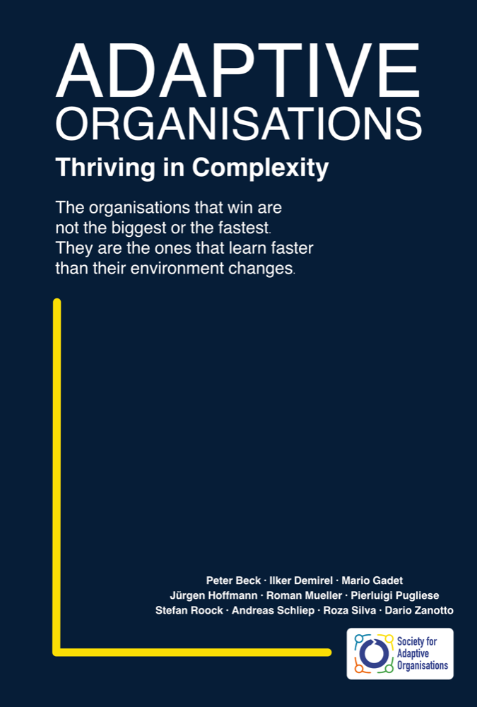 Cover des Buchs Adaptive Organisations: Thriving in Complexity, herausgegeben vom Verband für Adaptive Organisationen